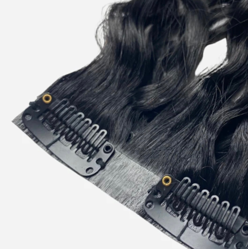 Raw Cambodian Indian Curly Seamless Clip-ins