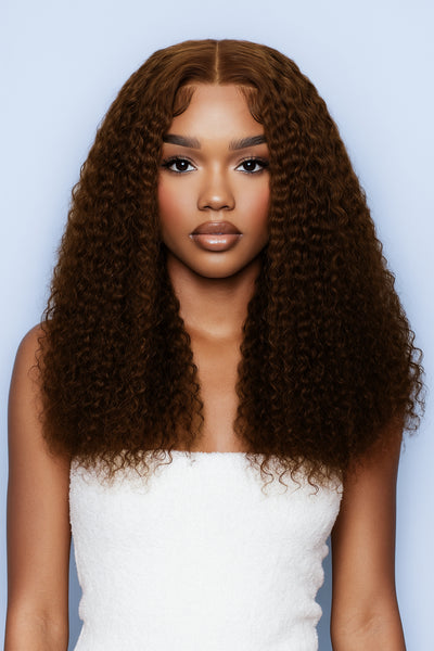 Bombshell Brown  Lace Curly Wig