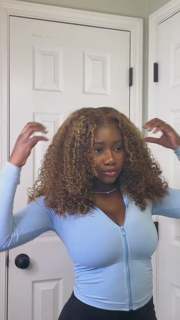 Bombshell Golden Hour Lace Curly Wig
