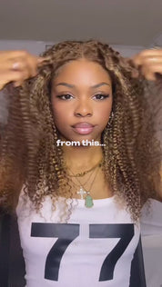 Bombshell Golden Hour Lace Curly Wig